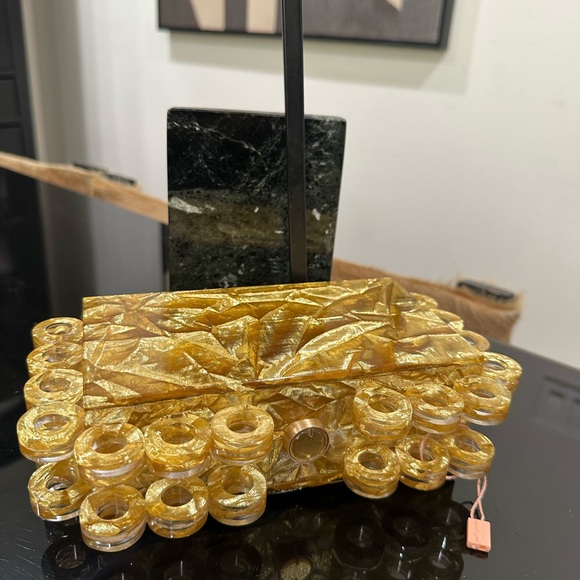 Cult Gaia Gold Textured Clutch - Picture 4 of 7